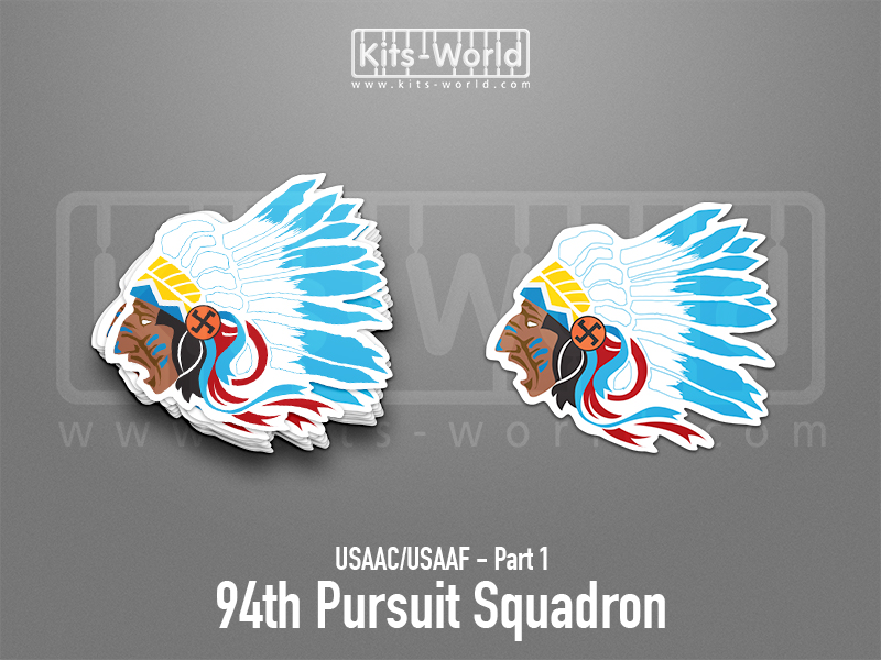 Kitsworld SAV Sticker - USAAC/USAAF - 94th Pursuit Squadron W:100mm x H:87mm 